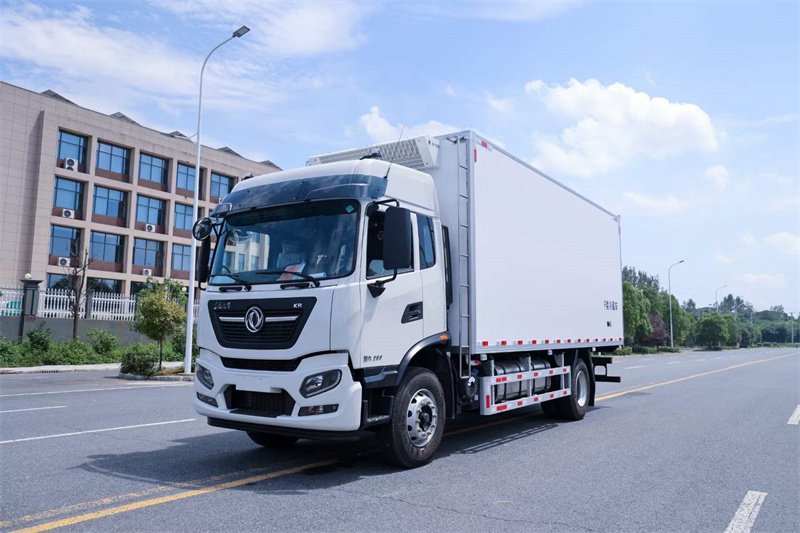 東風(fēng)天錦6米8冷藏肉鉤車